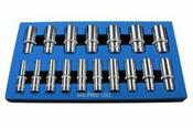 17pc 3/8 Drive 12pt Deep Sockets 8 - 24mm" - 1393