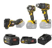 JCB 18V Pro Kit, Combi Drill (75Nm), Impact Driver (230Nm), Multi Tool, 2Ah &amp; 5Ah Batteries, 4.5A Fast Charger &amp; Soft Tool Bag  image