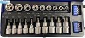 27Pc 3/8 &amp; 1/2 Star Bits &amp; E Sockets" image
