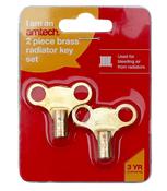 2pcs Brass Radiator Key Set
