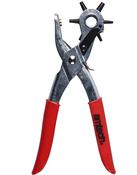 Revolving leather punch plier