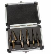 5PC 1/8" - 1 3/8" HSS-G+ Step drill set in case 