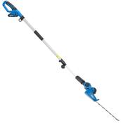 Hyundai 20V 450mm Cordless Long Reach Pole Hedge Trimmer, 2.6m Long Reach, 2.0Ah li-ion Battery &amp; Charger image