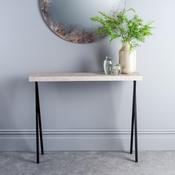 DATA CONSOLE TABLE LIGHT GREY MARBLE