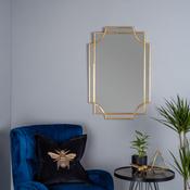 GUAPO RECTANGLE MIRROR WITH GOLD DETAIL 90 X 60CM image