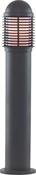 Bollards Outdoor Post - Black Metal &amp; White Acrylic