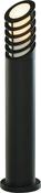 Bollards Outdoor Post - Black Metal &amp; White Polycarbonate