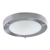 Dublin Bathroom Flush - Satin Silver &amp; Acid Glass image