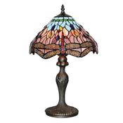 Dragonfly Table Lamp - Antique Brass &amp; Stained Glass image