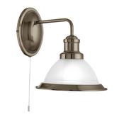 Bistro Wall Light - Antique Brass &amp; Glass image