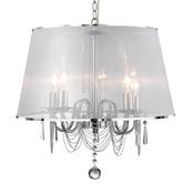 Venetian Pendant - Chrome, Voile Shade &amp; Crystal Glass image