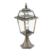 New Orleans Outdoor Post- Aluminium, Black Gold &amp; Glass,IP44