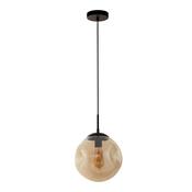 Punch Pendant - Black Metal &amp; Champagne Punched Glass
