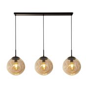 Punch  Bar Pendant- Black Metal &amp; Champagne Punched Glass