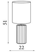Groove 1Lt Table Lamp, Burnt Orange with matching shade image
