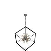 Stellar Pendant- Black Metal &amp; Crystal Glass