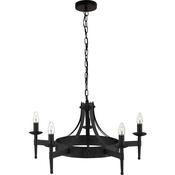 Cartwheel II  Pendant - Black Wrought Iron