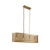 Fishnet 4Lt Oval Pendant -Gold Metal &amp; Mesh Shade image