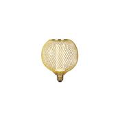 Wire Mesh Effect Globe Lamp - Gold Metal