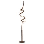 Ribbon LED Twist Floor Lamp - Rustic Black/Gold Metal &amp; Opal image