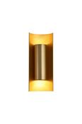 Roll 2Lt Wall Light, Gold Metal