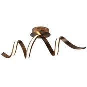 Ribbon LED Twist Flush - Rustic Metal &amp; Opal image