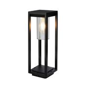 Atlanta Outdoor Post - Black Metal &amp; Polycarbonate