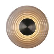 Cleo LED Wall Light, Satin Nickel Metal and Grey Glass image