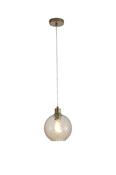 Radiance 1Lt Pendant, Gold Metal and Champagne Glass