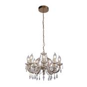 Utah Outdoor 8Lt Pendant - Gold &amp; Crystal