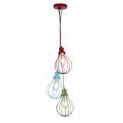 Novelty Pendant - Multi-Coloured Metal
