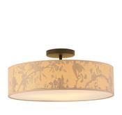 Isla 3Lt Flush Recycled Paper Shade and Black Metal image