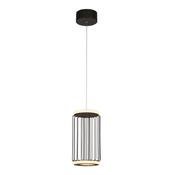Circolo Cage Pendant - Black Metal & White Silicon