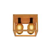 Square Flush - Natural Wood &amp; Black Metal image