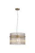 Swizzle 1Lt Pendant,  Gold Metal with Champagne Rods