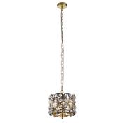 Iris Pendant - Black Metal, Crystal &amp; Brass