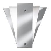 Art Deco Wall Mirror - Frosted Glass, Metal &amp; Mirror