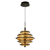 Hive  Pendant - Black Metal &amp; Gold Leaf