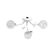 Bellis II Semi-Flush - Chrome &amp; Clear Glass