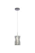 Modena LED Pendant, Chrome and Clear Crystal