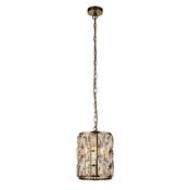 Bijou Pendant - Antique Brass Metal &amp; Champagne Glass