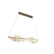 Lux &amp; Belle LED Bar Pendant-Painted Gold Metal &amp; Clear Acryl