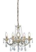 Marie Therese Pendant - Polished Brass &amp; Clear Crystal