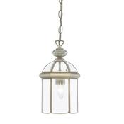 Bevelled Lantern - Antique Brass Metal &amp; Clear Glass