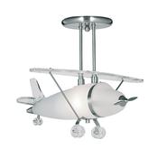 Novelty Airplane Pendant - Metal, Acrylic &amp; Glass