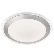 Chester LED Bathroom Flush - Acrylic &amp; Silver Metal, IP44 image