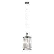 Victoria Pendant - Metal &amp; Clear Crystal