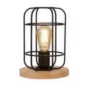 Vision Table Lamp - Matt Black Metal &amp; Wood