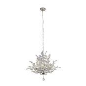 Bouquet Pendant - Chrome Metal &amp; Crystal