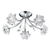 Bellis Semi-Flush - Chrome &amp; Clear Glass